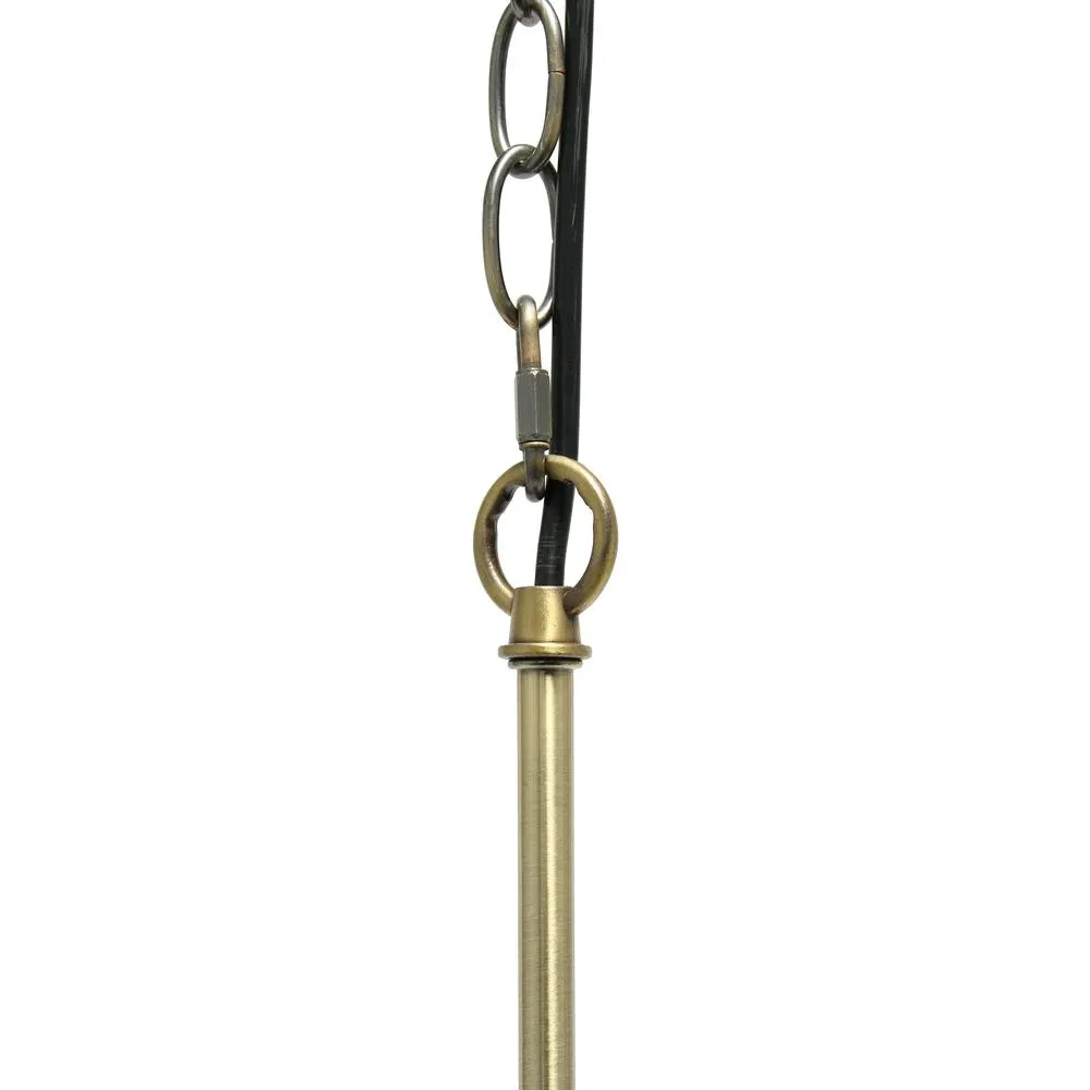 1 Light 16" Paragon Hanging Ceiling Pendant Fixture, Antique Brass