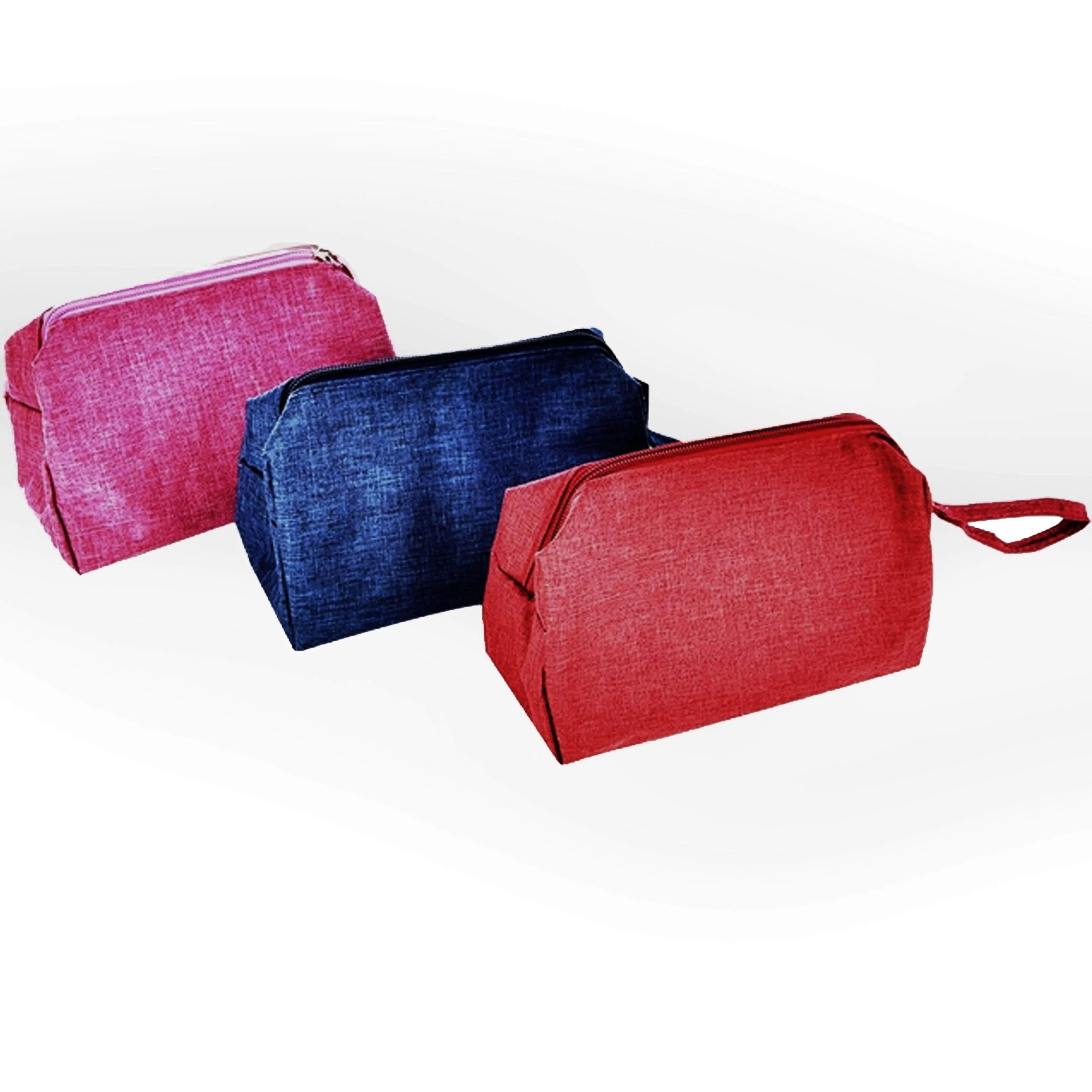 2 Pc Travel Make Up Toiletry Bag Zippered Pouch Cosmetic Organizer Case Purse