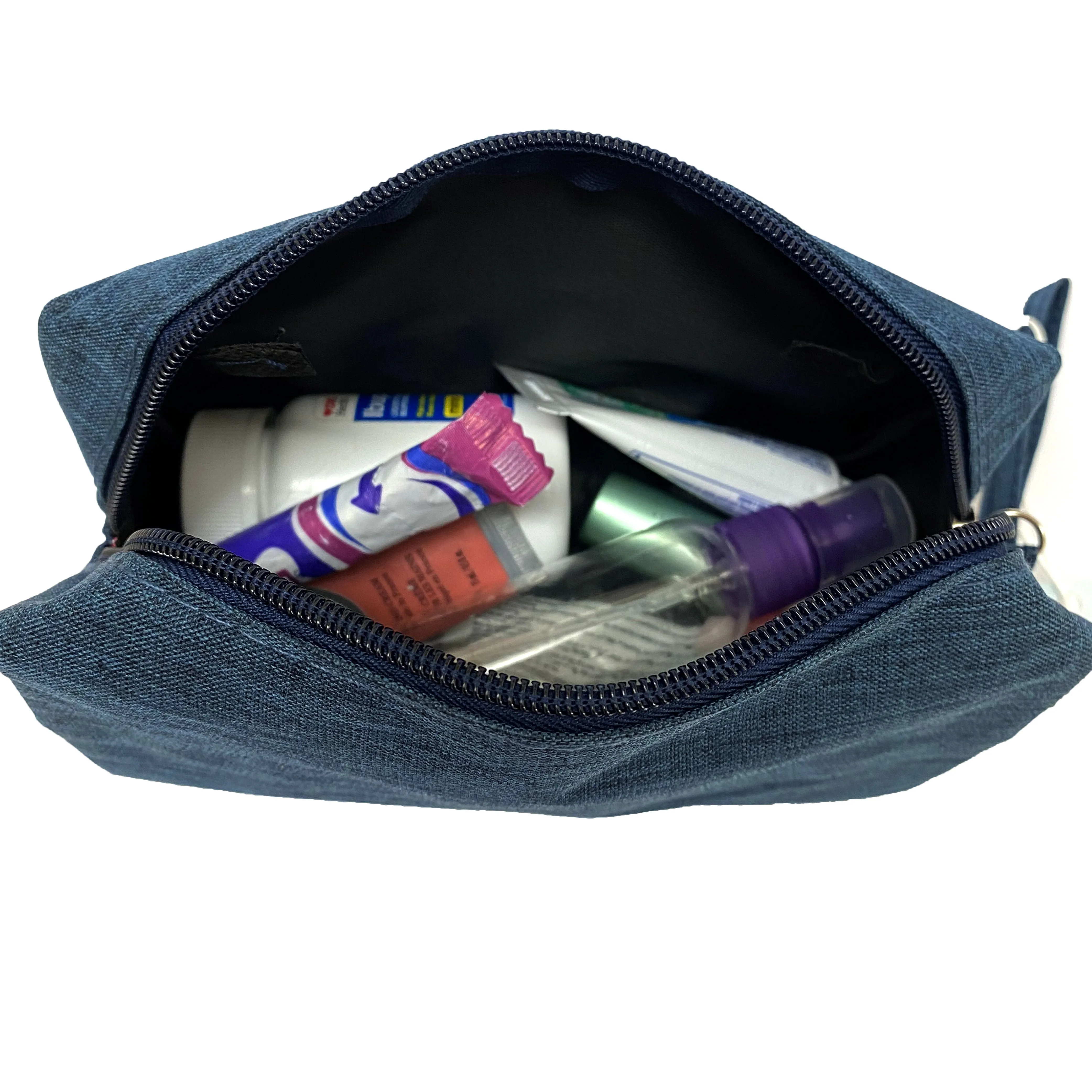 2 Pc Travel Make Up Toiletry Bag Zippered Pouch Cosmetic Organizer Case Purse