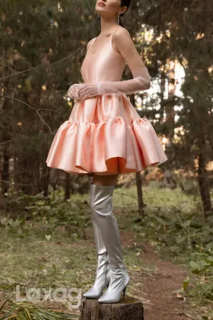 22833 - A-Line Square Sleek Satin Elagant Party Homecoming Dress 22833 - A-Line Square Sleek Satin Elagant Party Homecoming Dress