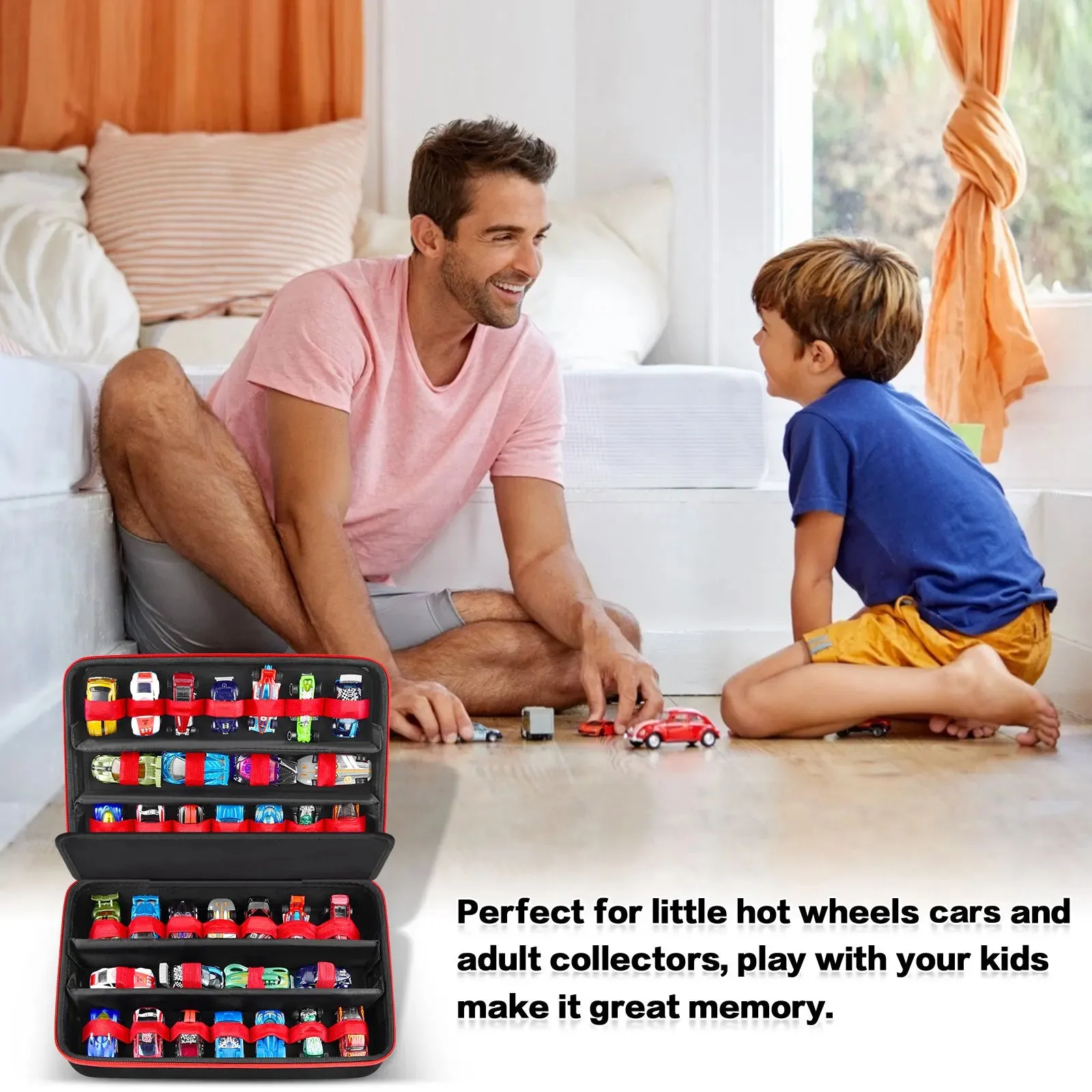 36 Car Toy Storage Case For Wheels Matchbox Cars Portable Organizer Holder