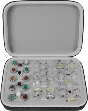 42 Slot Ring Organizer Storage Case Jewelry Display Box For 50 Rings Earrings 42 Slot Ring Organizer Storage Case Jewelry Display Box For 50 Rings Earrings