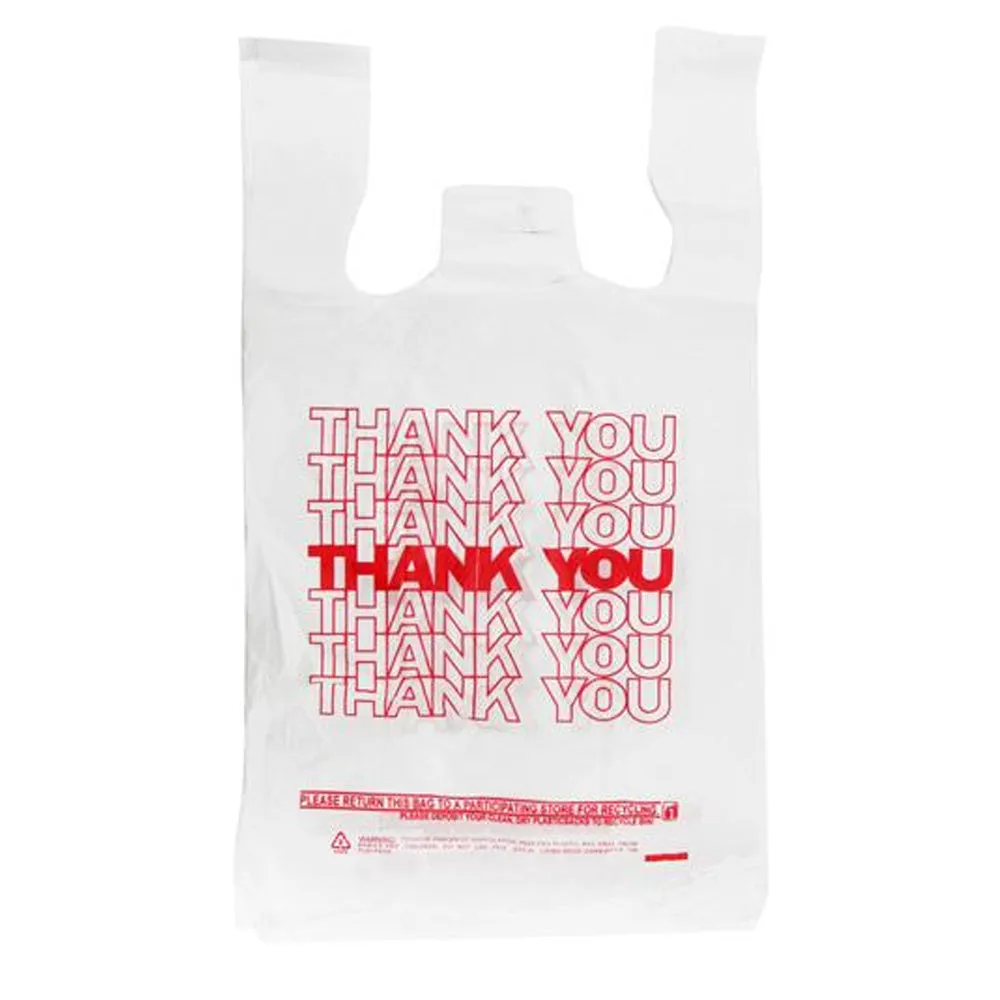 700 X Retail  Plastic Bags Thank You Grocery Bag Supermarket Shopping Recyclable