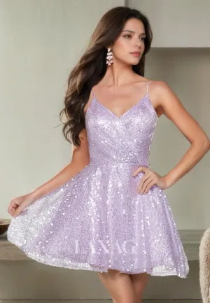 A-Line Spaghetti Straps V-Neck Backless Fully Sequins Party Homecoming Dress A-Line Spaghetti Straps V-Neck Backless Fully Sequins Party Homecoming Dress