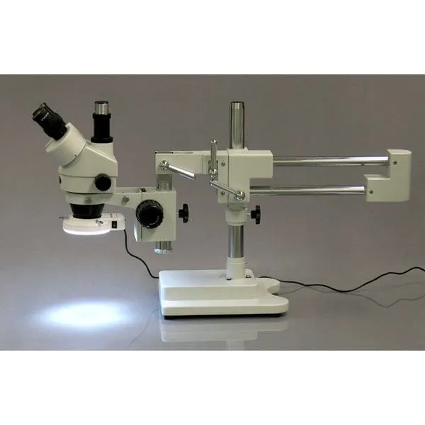 AmScope 144 LED Adjustable Compact Microscope Ring Light   Adapter