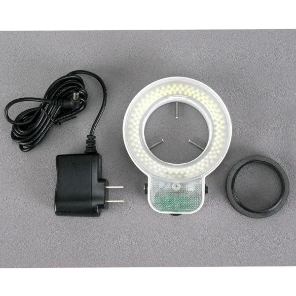AmScope 144 LED Adjustable Compact Microscope Ring Light   Adapter