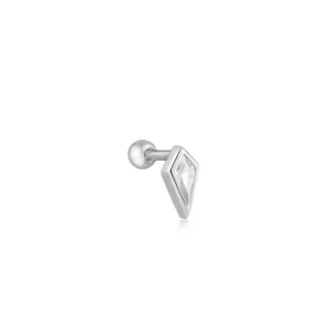 Ania Haie Silver Sparkle Emblem Single Barbell Earring Ania Haie Silver Sparkle Emblem Single Barbell Earring