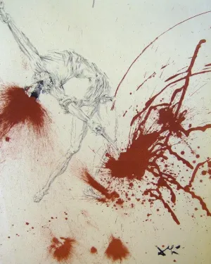Battle with the Wine Skins - Lithograph From The Catalog of the Graphic Works By Salvador Dali - Framed Prints Battle with the Wine Skins - Lithograph From The Catalog of the Graphic Works By Salvador Dali - Framed Prints