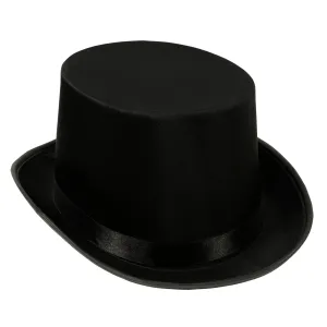 Black Satin Sleek Top Hat Each Black Satin Sleek Top Hat Each