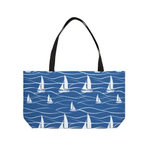 Blue Ocean Sailboat Tote Bag (24" x 13" x 2") Blue Ocean Sailboat Tote Bag (24" x 13" x 2")