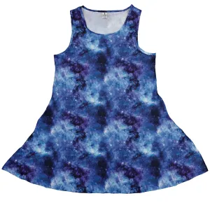 Blue Purple Nebula Space Dress Blue Purple Nebula Space Dress