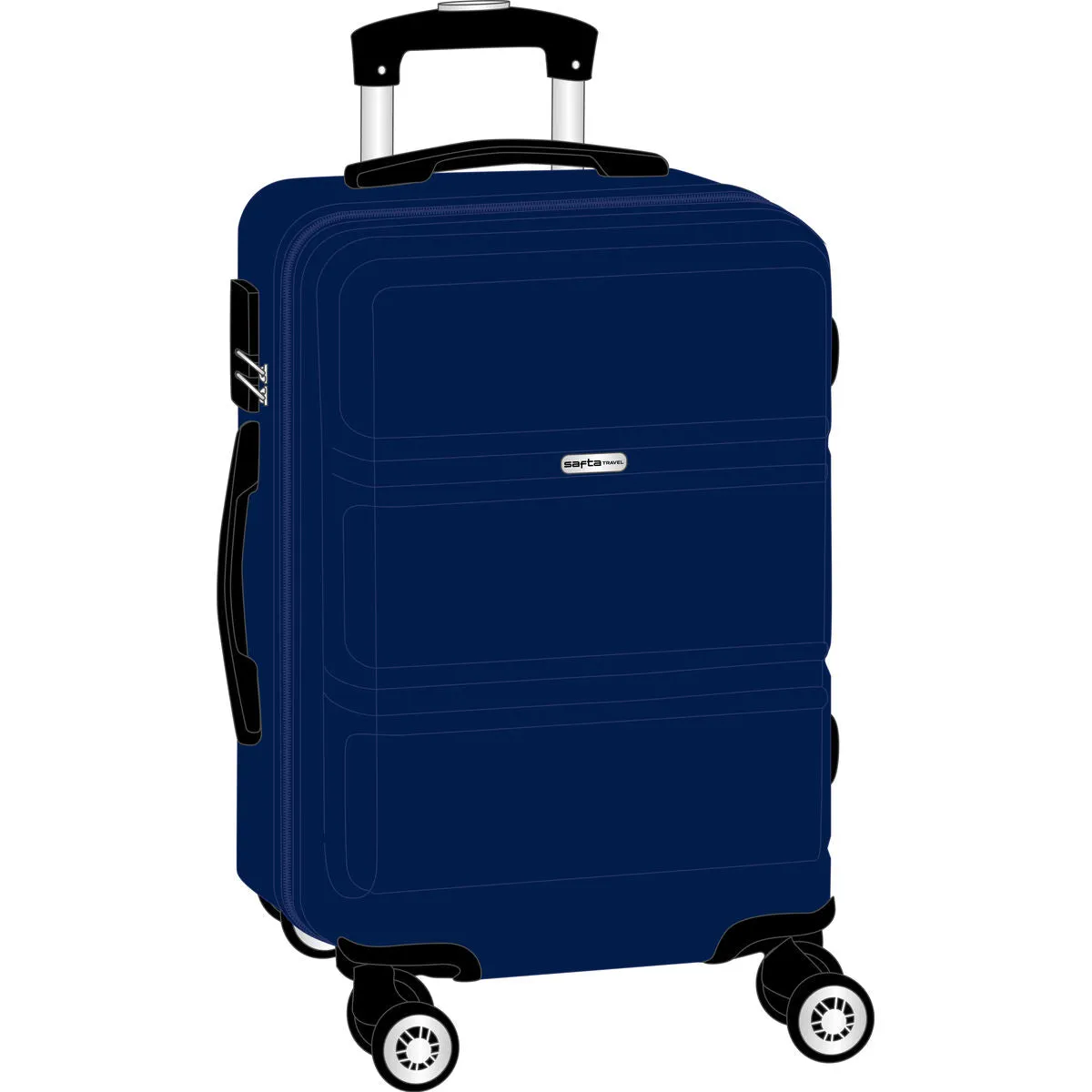 Cabin Suitcase by Safta Navy Blue 20 34 x 55 x 20 Cm