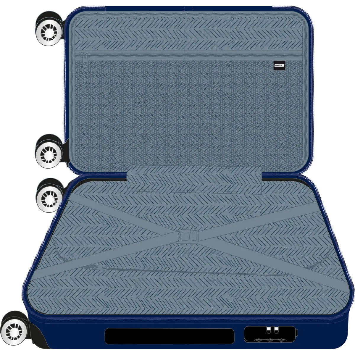 Cabin Suitcase by Safta Navy Blue 20 34 x 55 x 20 Cm