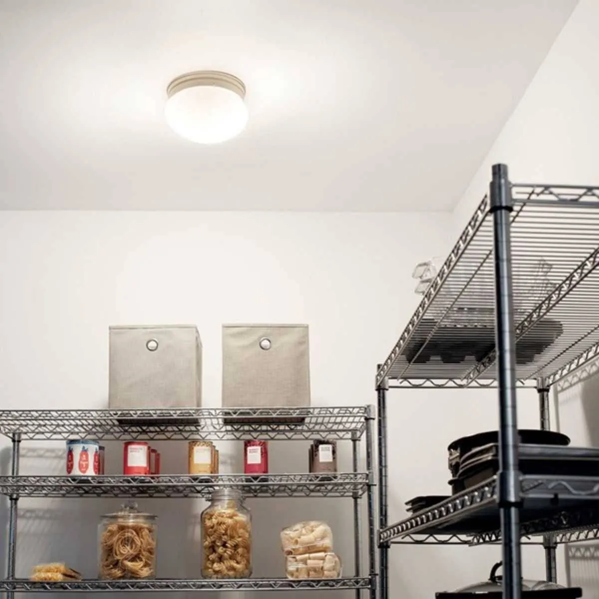Ceiling Space 9 in. 2 Lights Puff Light Nickel finish