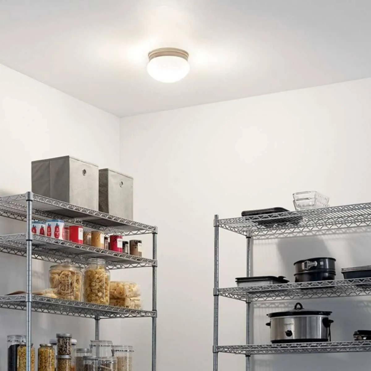 Ceiling Space 9 in. 2 Lights Puff Light Nickel finish