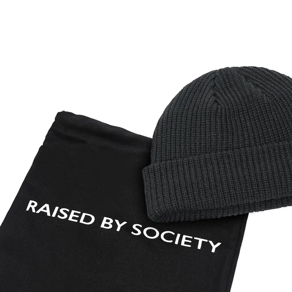 CHARCOAL FISHERMAN BEANIE