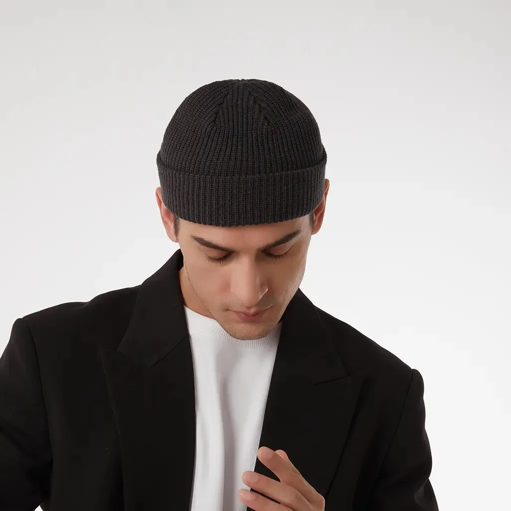 CHARCOAL FISHERMAN BEANIE