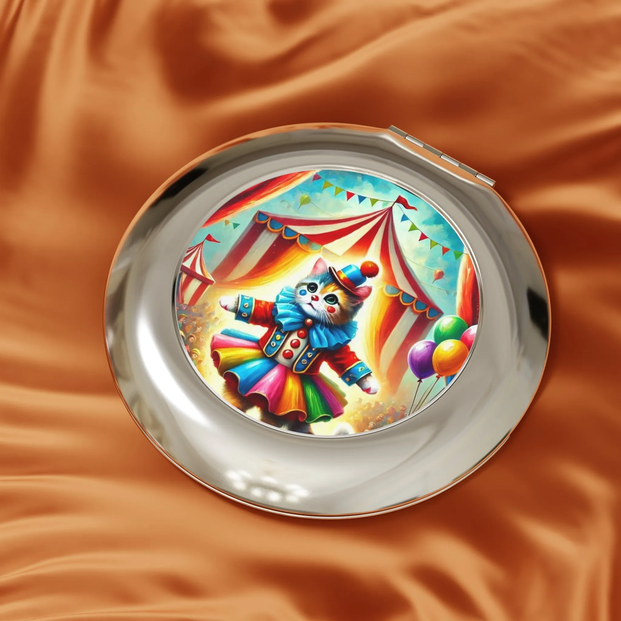 Circus Cat Clown Fashion - Compact Travel Mirror
