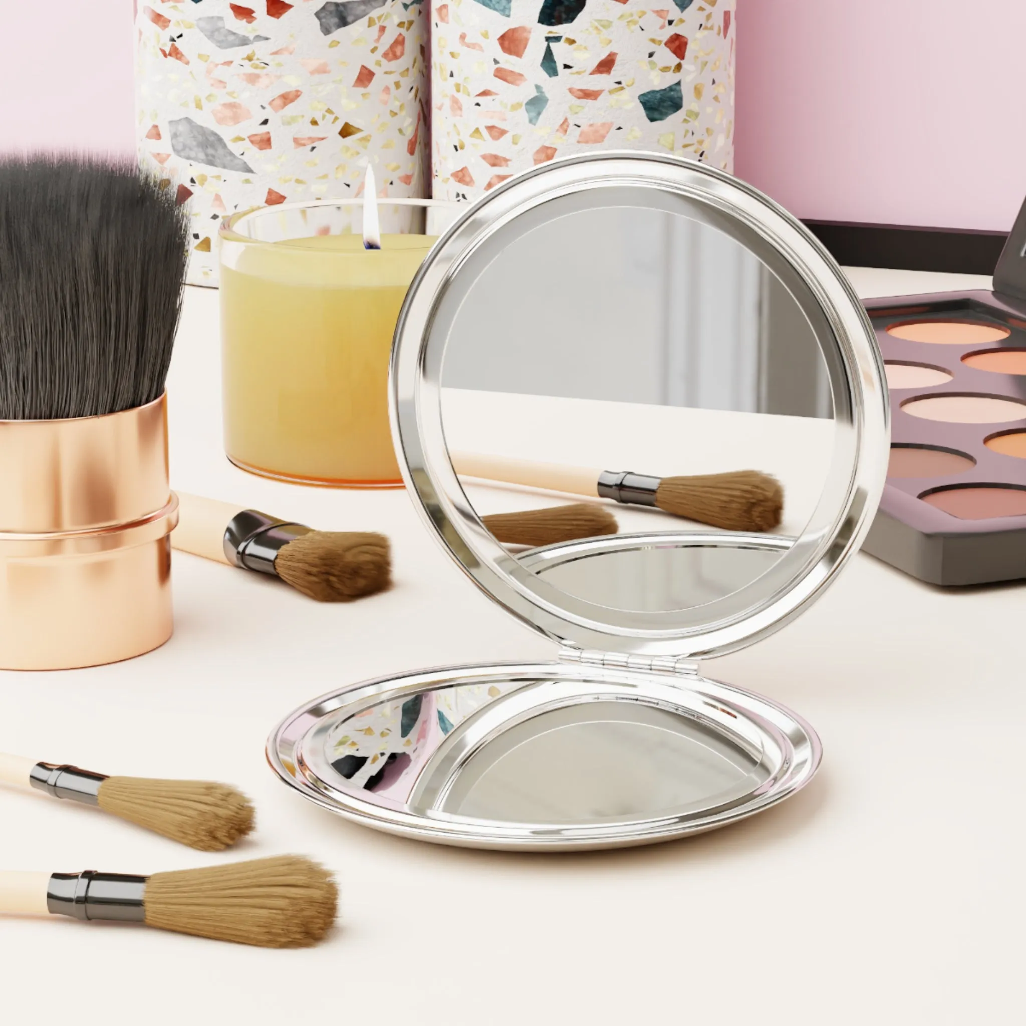Circus Cat Clown Fashion - Compact Travel Mirror