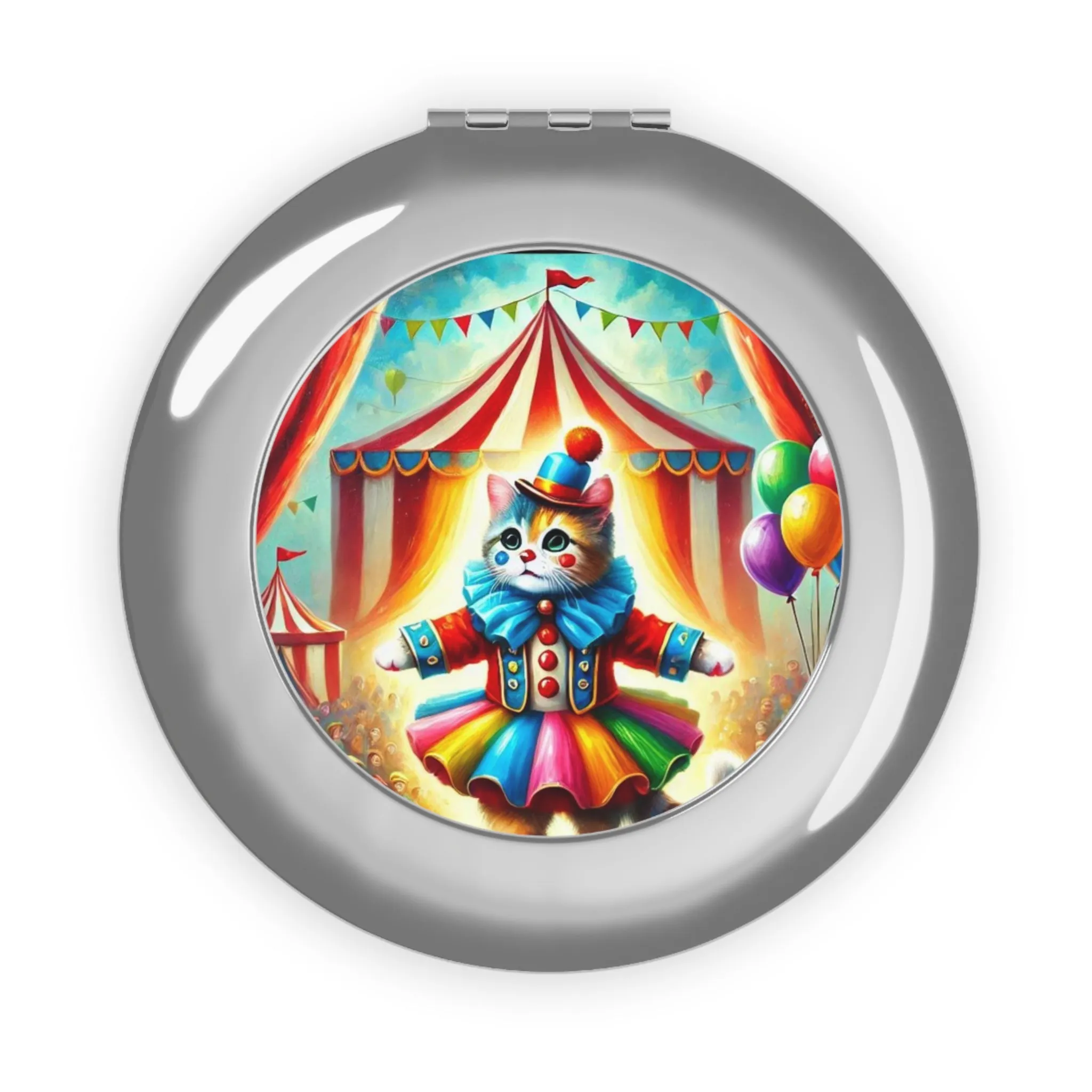 Circus Cat Clown Fashion - Compact Travel Mirror