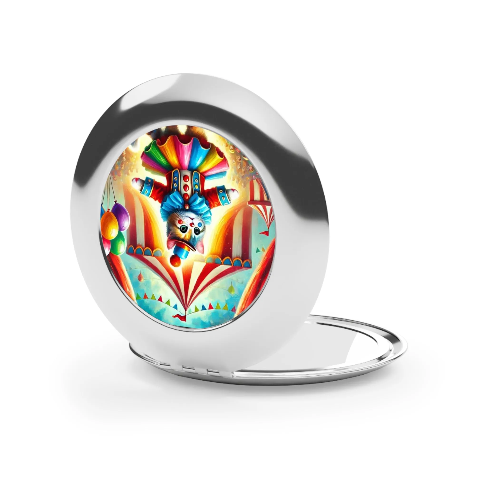 Circus Cat Clown Fashion - Compact Travel Mirror
