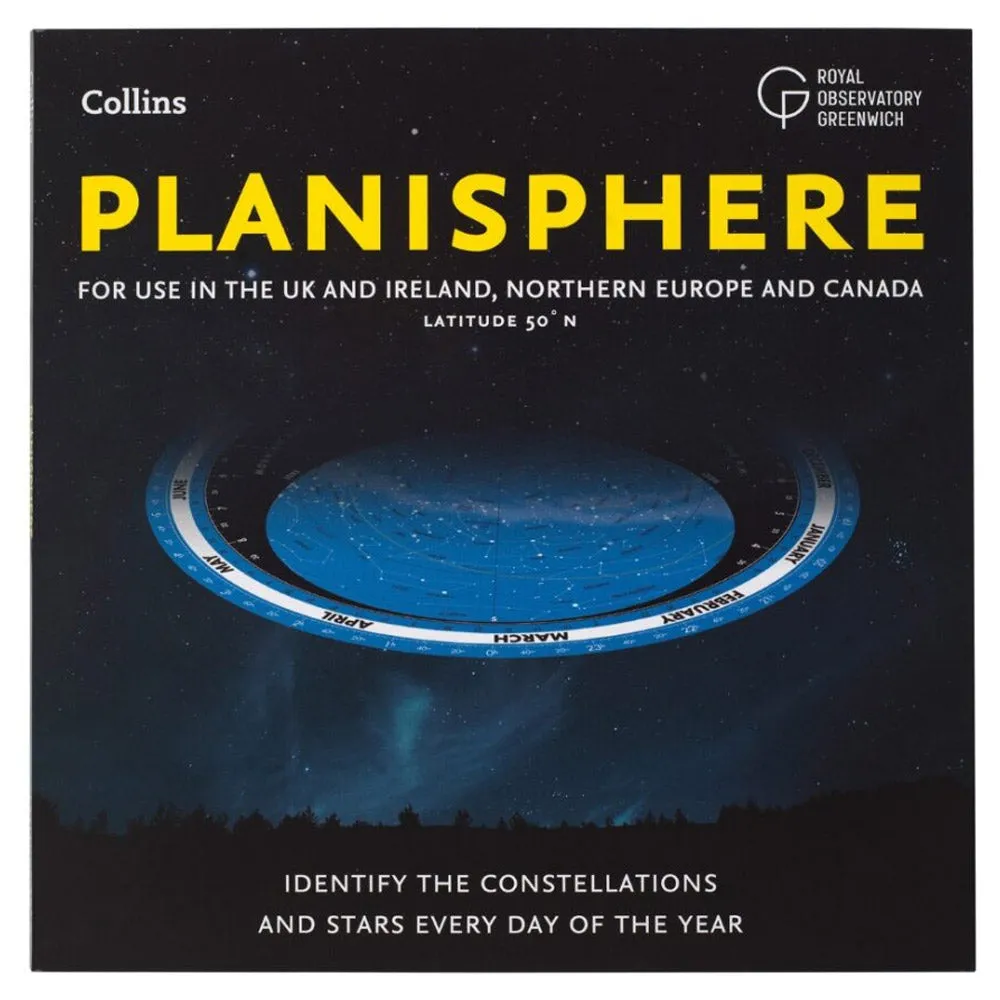 Collins Planisphere: Latitude 50°N – for use in the UK and Ireland, Northern Europe and Canada