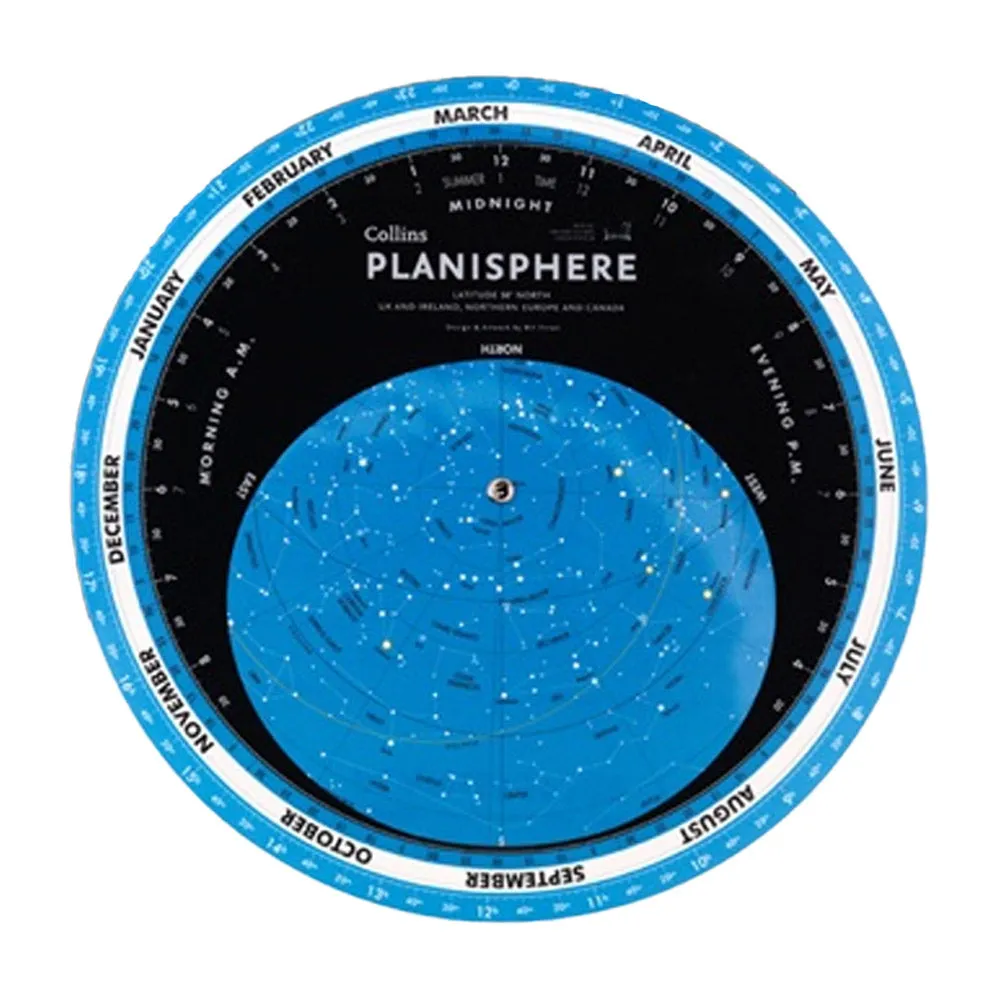 Collins Planisphere: Latitude 50°N – for use in the UK and Ireland, Northern Europe and Canada