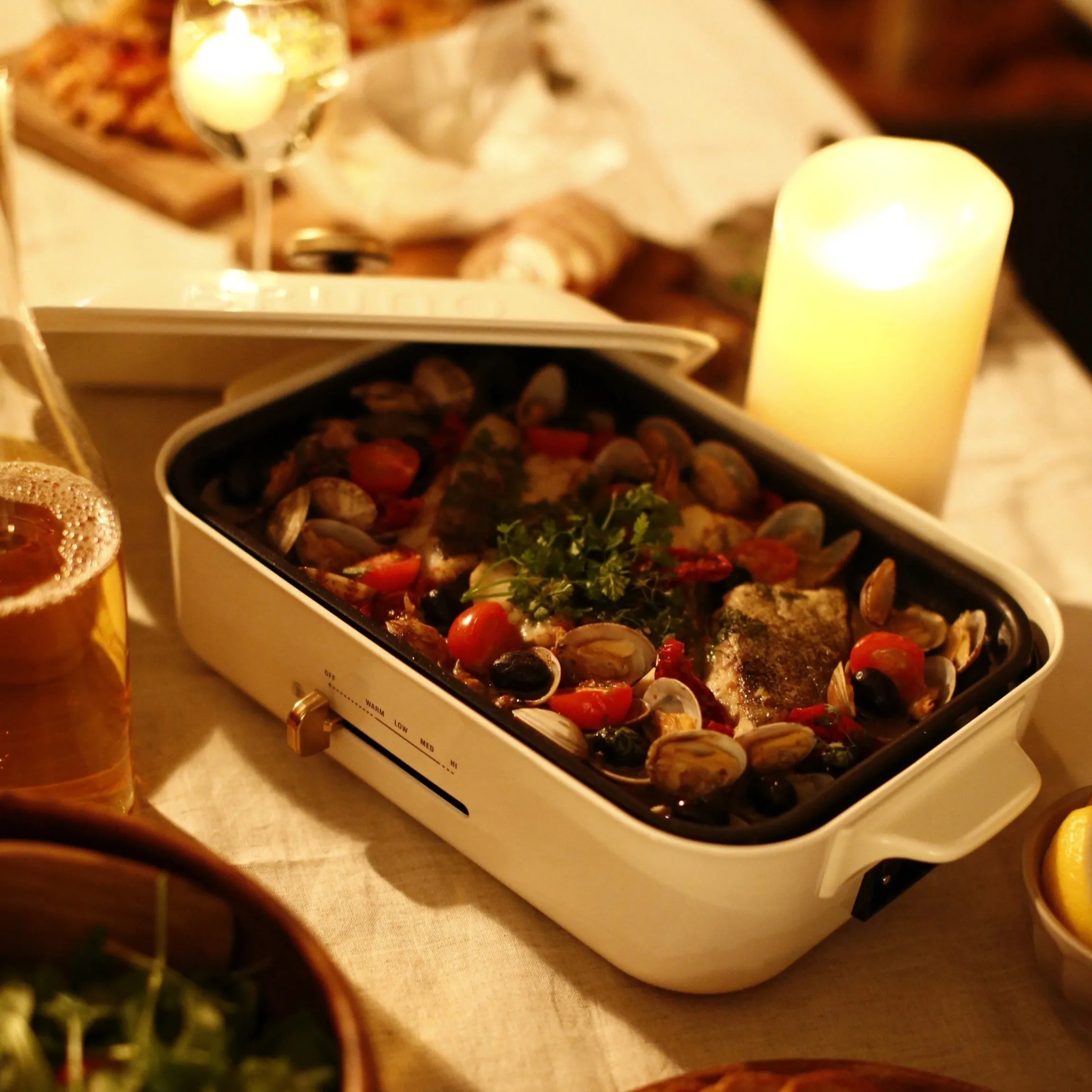 Compact Hotplate in White