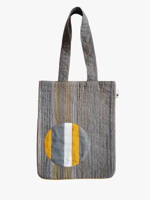 Cotton Applique and Sujani Work Yellow Tote Bag Cotton Applique and Sujani Work Yellow Tote Bag