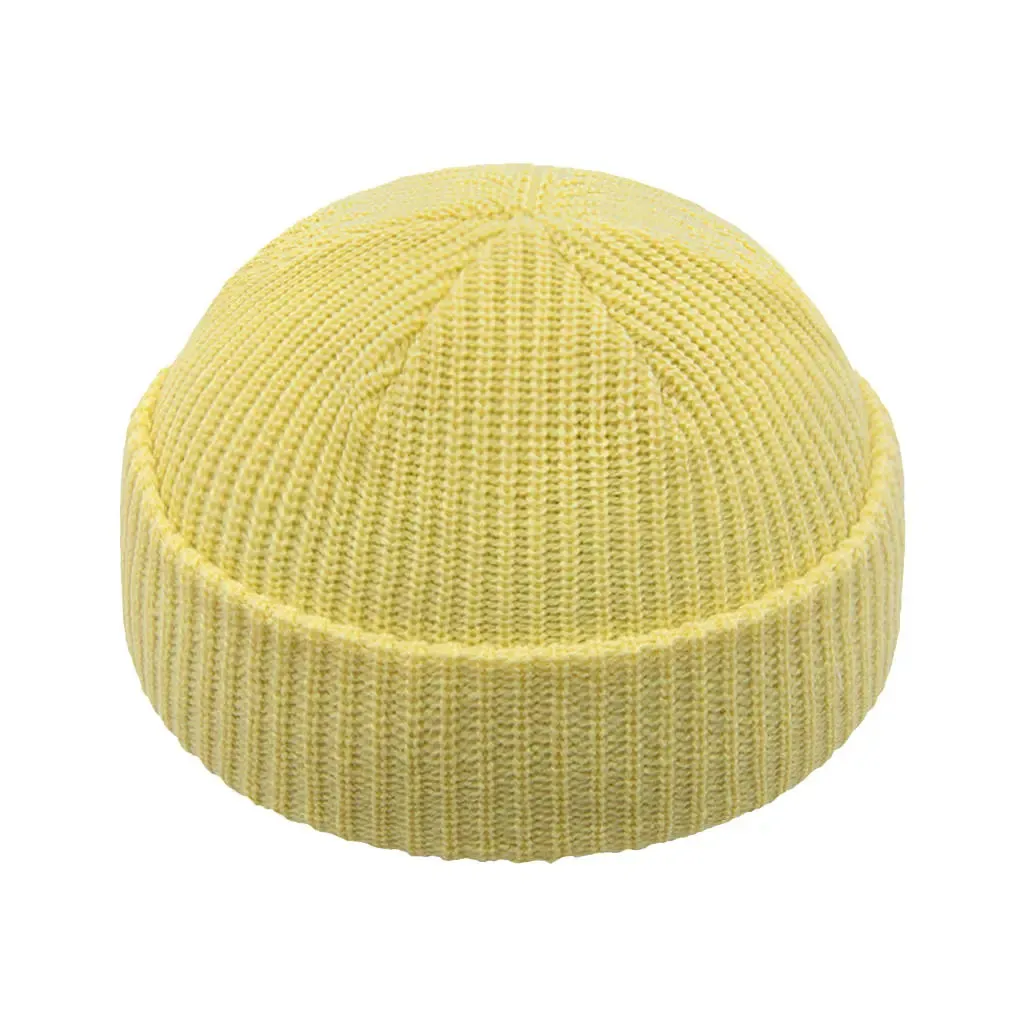 CREAM YELLOW FISHERMAN BEANIE