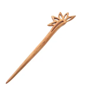 Crystalmood Handmade Peachwood Carved Hair Stick 6.5 Inches Crystalmood Handmade Peachwood Carved Hair Stick 6.5 Inches