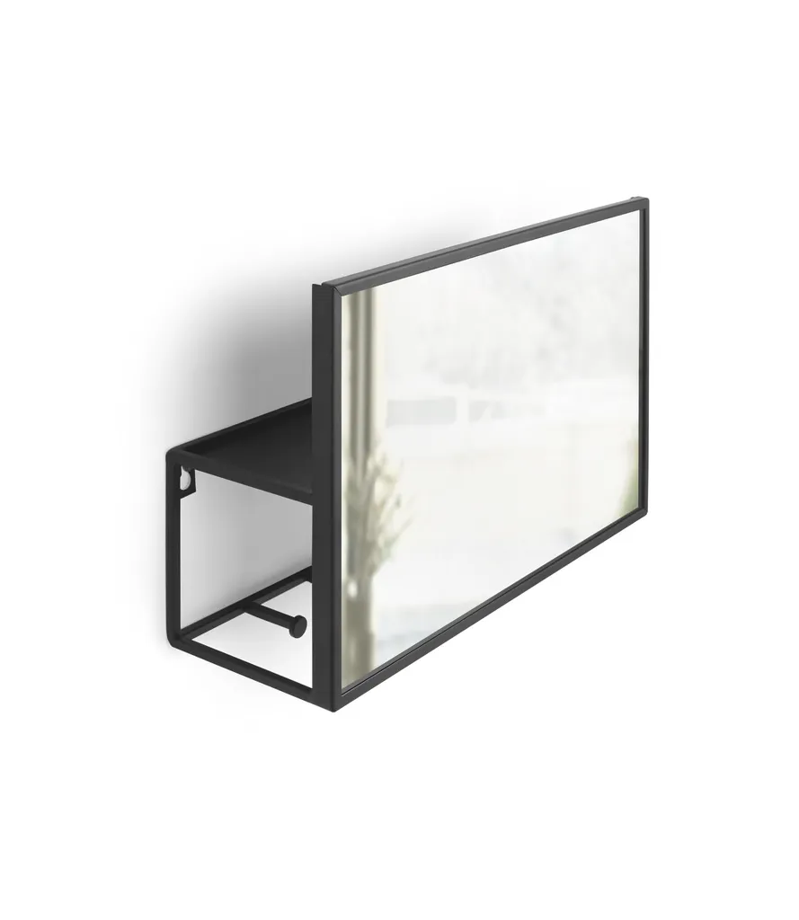 Cubiko Mirror & Organizer - Black