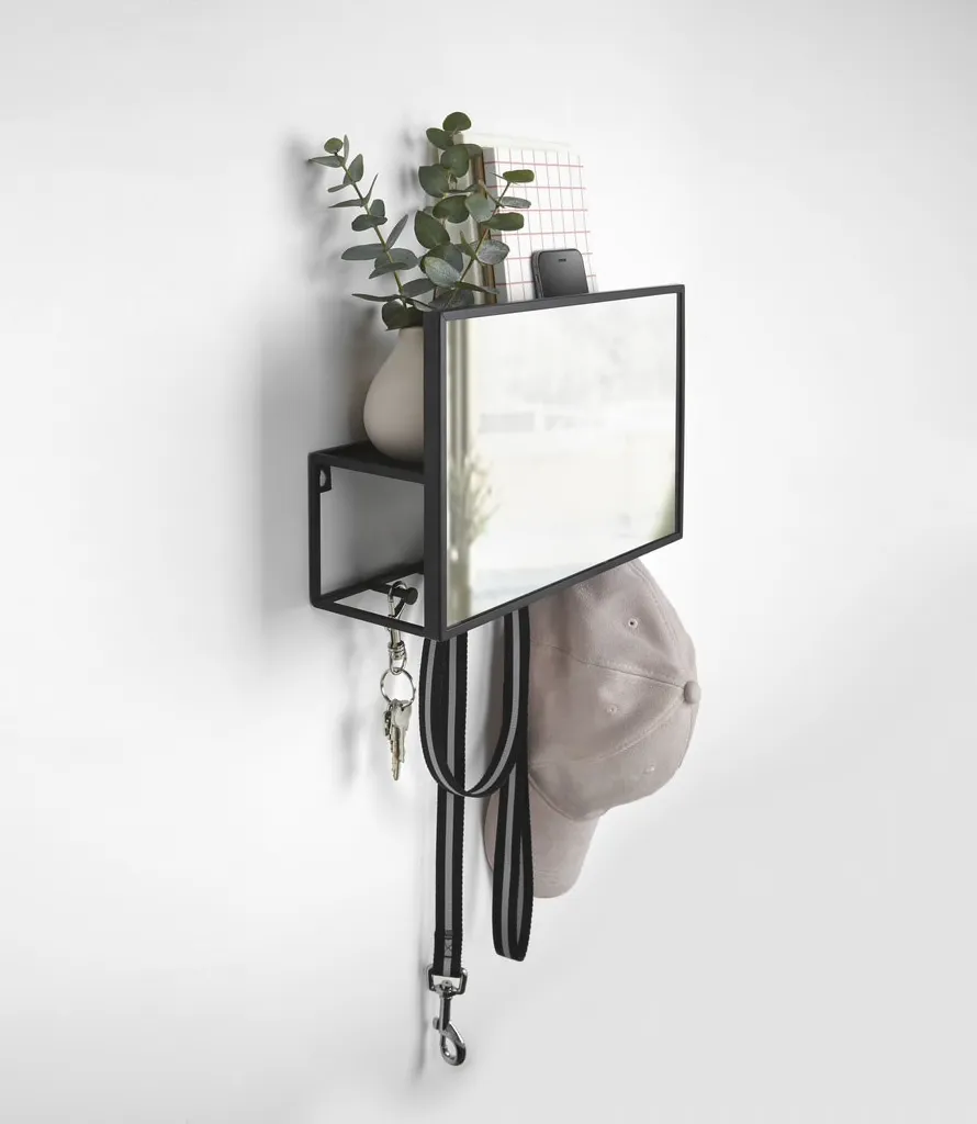 Cubiko Mirror & Organizer - Black