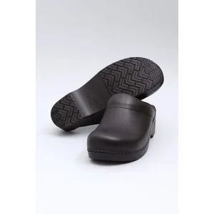 DANSKO Men's Karl Open Back Black Box Leather Clogs DANSKO Men's Karl Open Back Black Box Leather Clogs