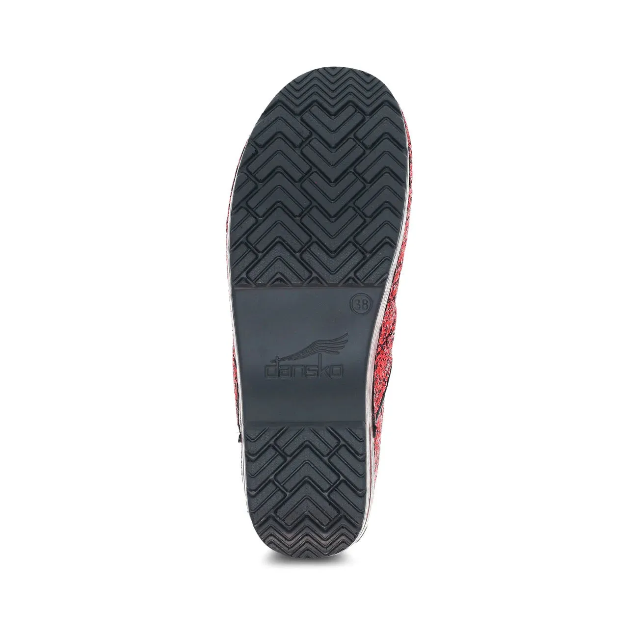 DANSKO PROF RED GLITTER - WOMENS