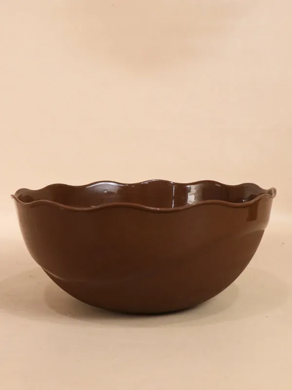 Dark Brown Plastic Serving Bowl MB10