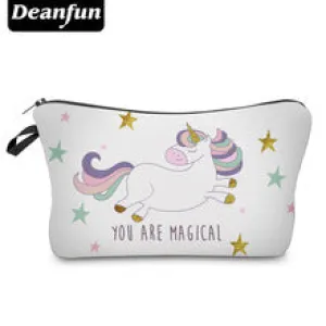 Deanfun Unicorn Cosmetic Bags 3D Printed Star with Zipper Deanfun Unicorn Cosmetic Bags 3D Printed Star with Zipper