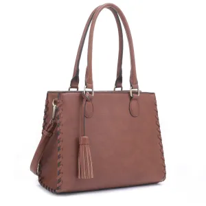 DJ60077CC Concealed Carry Whip Stitch Satchel DJ60077CC Concealed Carry Whip Stitch Satchel
