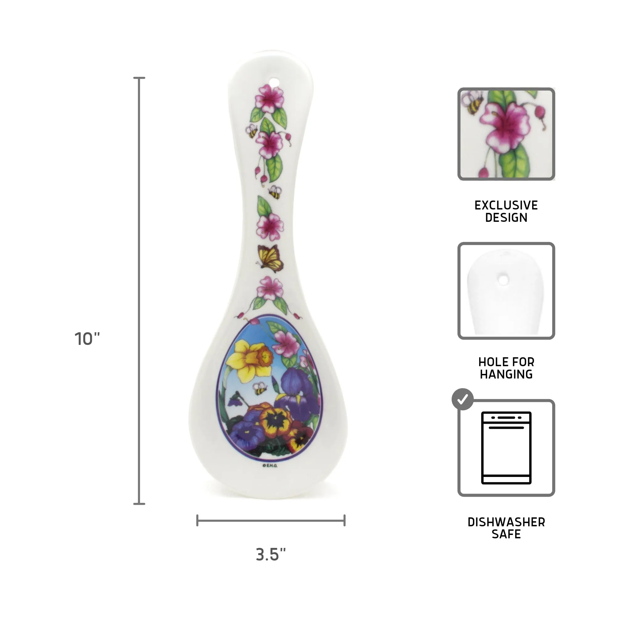 European Spring German Ceramic Spoon Rest