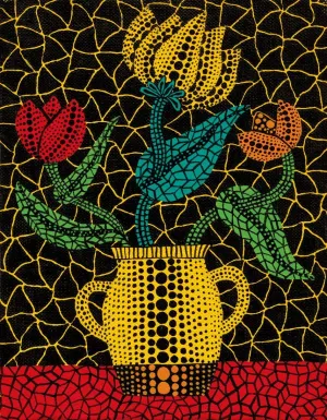 Flowerpot - Yayoi Kusama - Floral Painting - Posters Flowerpot - Yayoi Kusama - Floral Painting - Posters