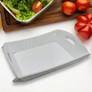 Foldable Serving Tray Plastic Serving Tray With Handle Serving Tray For Food, Kitchen, Outdoors, Restaurants (1 Pc) Foldable Serving Tray Plastic Serving Tray With Handle Serving Tray For Food, Kitchen, Outdoors, Restaurants (1 Pc)