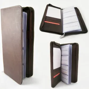 Genuine Leather Business Card Holder 160 Cards Organizer Book IDs Cards Brown !! Genuine Leather Business Card Holder 160 Cards Organizer Book IDs Cards Brown !!