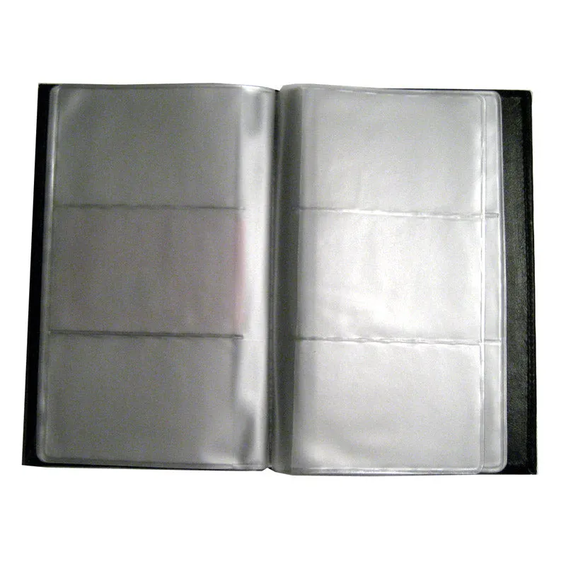 Genuine Leather Business Card Holder Organizer 120 Black Book Wallet Case New !!