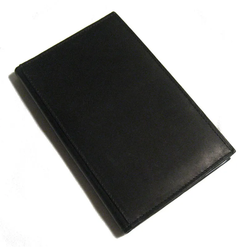 Genuine Leather Business Card Holder Organizer 120 Black Book Wallet Case New !!