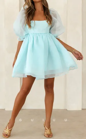 GH783 - Chic Cute A-Line Ball Gown Puffy Mini Short Homecoming Party Dress GH783 - Chic Cute A-Line Ball Gown Puffy Mini Short Homecoming Party Dress
