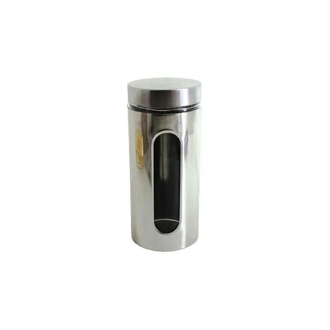 Glass Canister Container with Glass Front Window Heat Resistant GLJ713