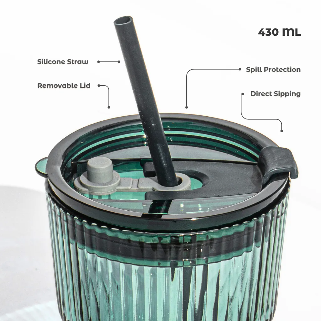 Go Green - Sipper with Straw & Lid