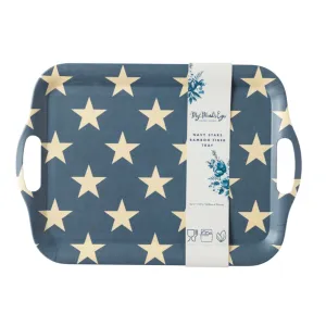 Hamptons Navy Star Reusable Bamboo Tray Hamptons Navy Star Reusable Bamboo Tray