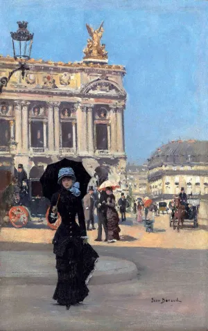 In Front Of The Opera (Devant l'Opera) - Jean Béraud Painting - Art Prints In Front Of The Opera (Devant l'Opera) - Jean Béraud Painting - Art Prints