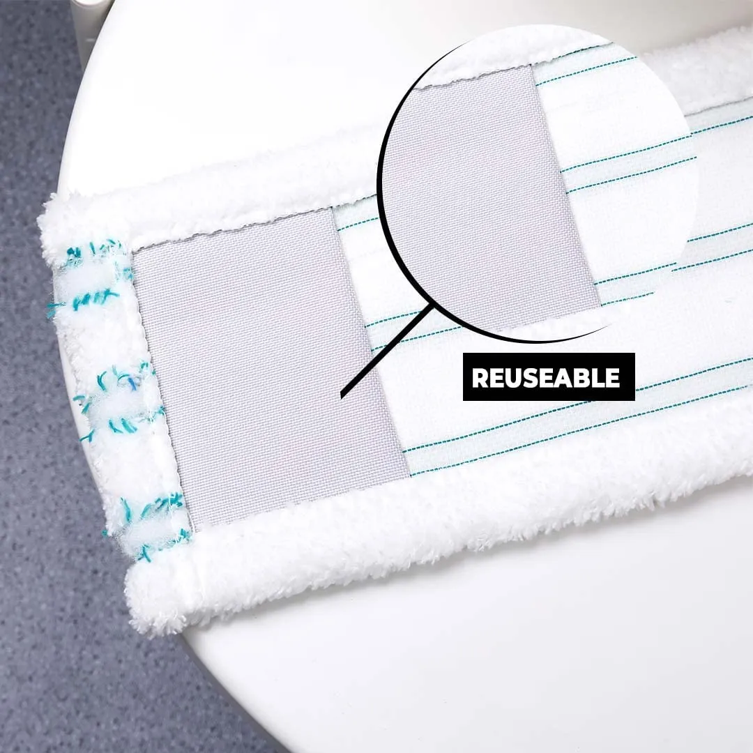 Kuber Industries Set of 2 Microfiber Floor Cleaner Mop Refill|Durable & Long Lasting|Extra Thick Microfiber for Deep Cleaning|Multi Utility Floor Cleaner Mop for Homes|Green
